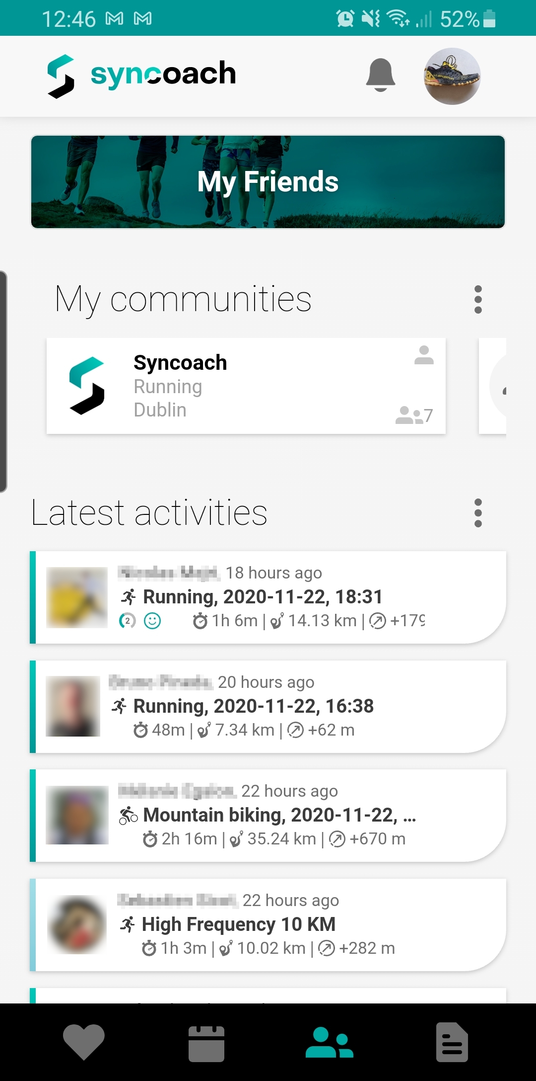 activity feed